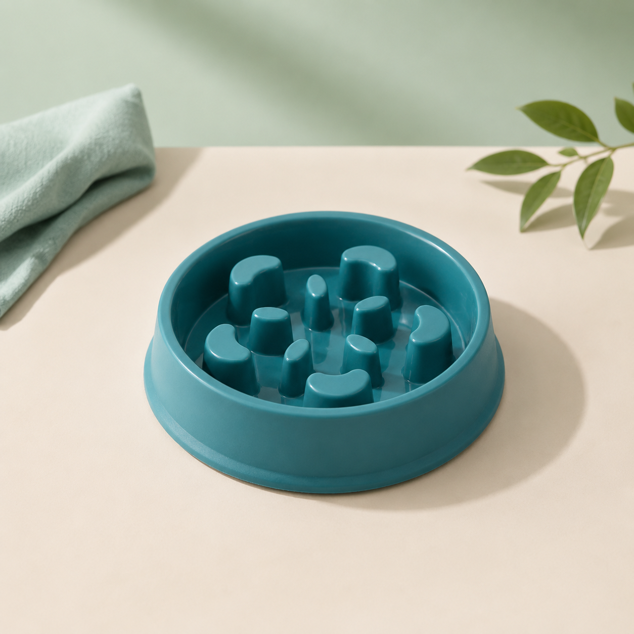 Petal Shape Dog Puzzle Bowl